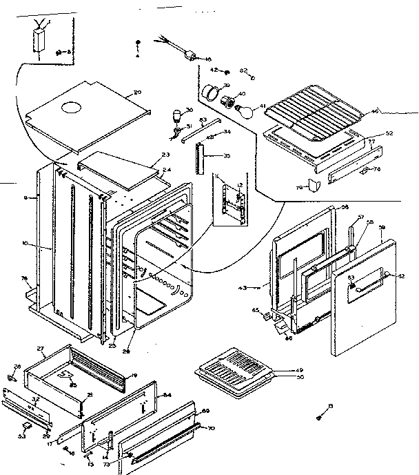 Kenmore 1543056640 oven parts diagram