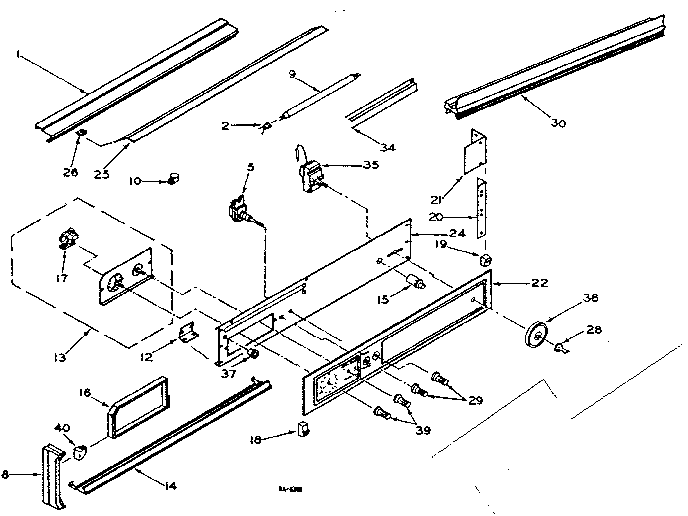 Kenmore 1543056640 control panel parts diagram