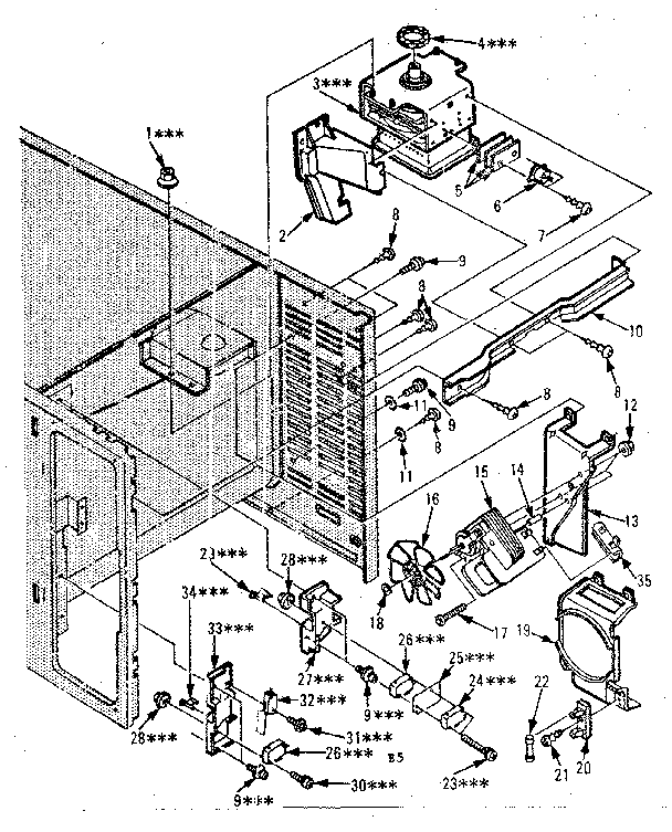 Kenmore 5658778620 switches and microwave parts diagram