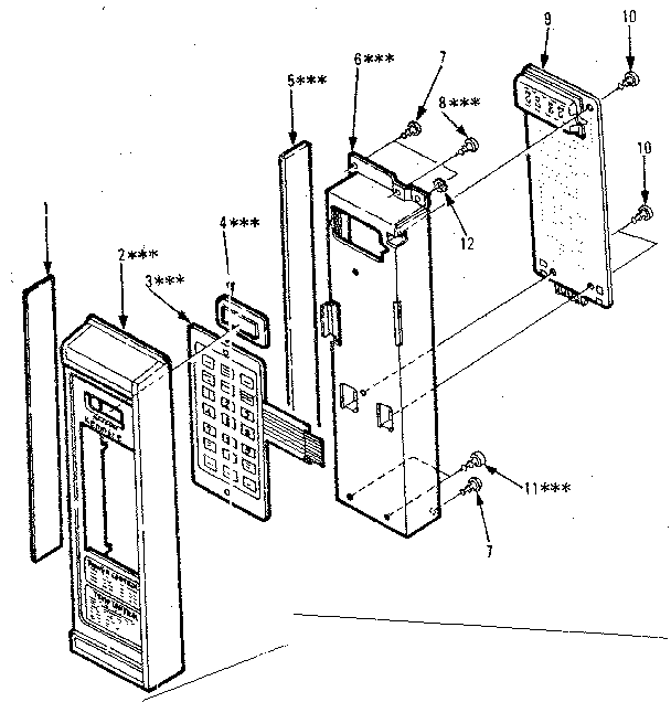 Kenmore 5658778620 control panel parts diagram