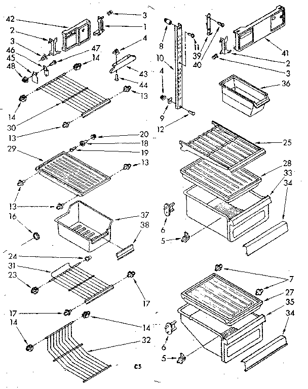 Kenmore 1068559210 liner diagram