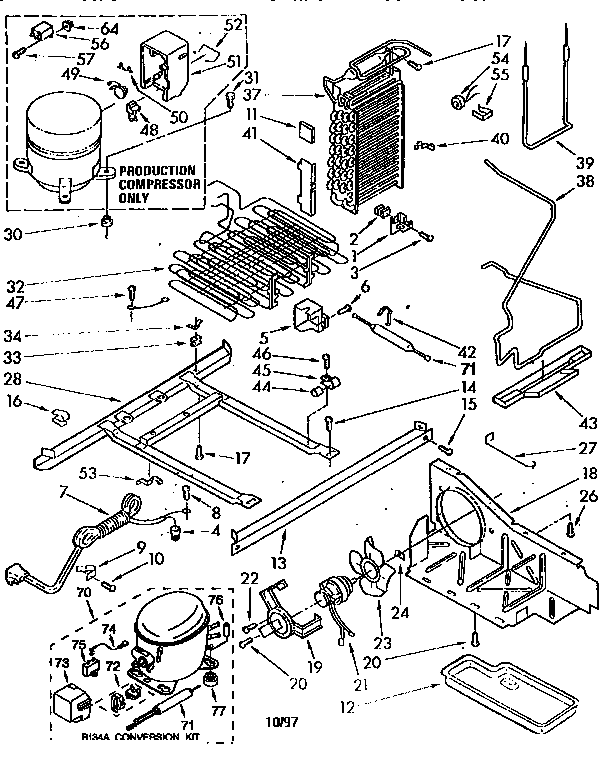 Kenmore 1068559210 unit diagram