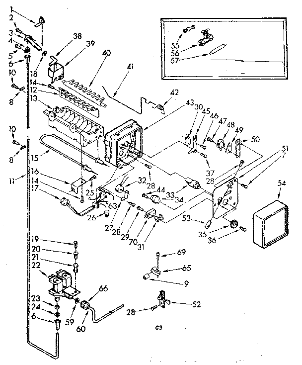 Kenmore 1068559210 icemaker diagram
