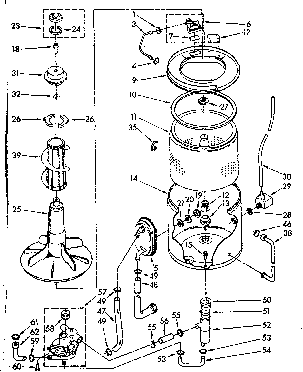 Kenmore 11082294500 limited edition tub and basket parts diagram