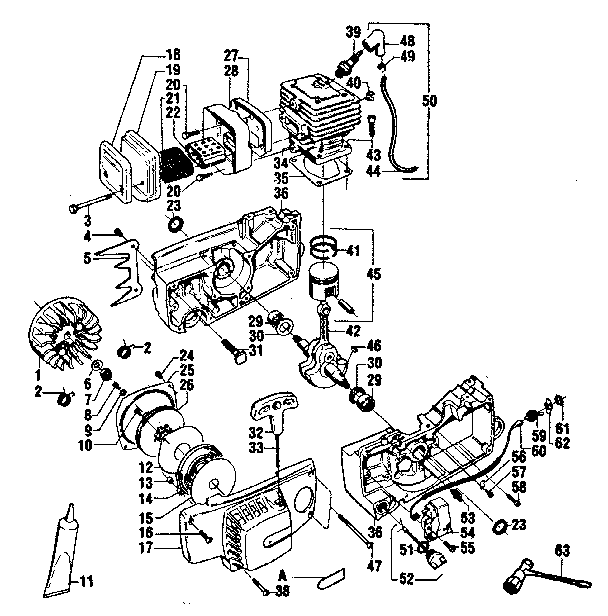 Craftsman 358356080 flywheel assembly diagram