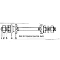 Sears 502474280 axle set complete (less hub shell) diagram