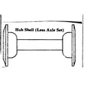 Sears 502474280 hub shell (less axle set) diagram