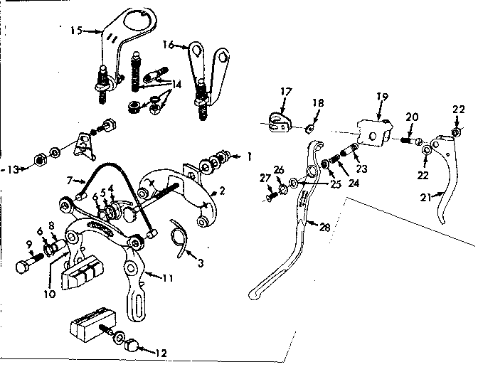 Sears 502474280 caliper handbrake replacement parts diagram