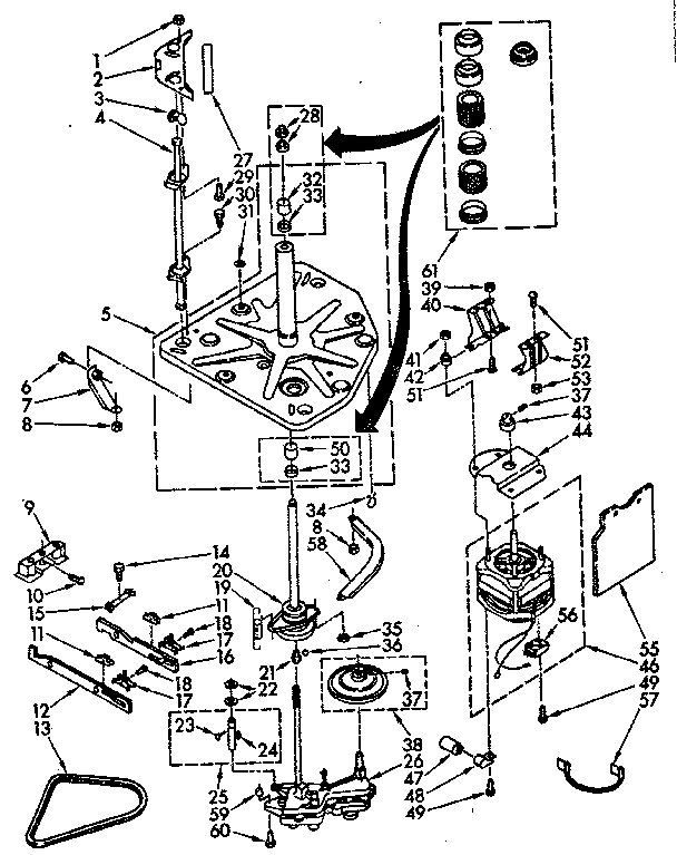 Kenmore 11082370200 drive parts diagram