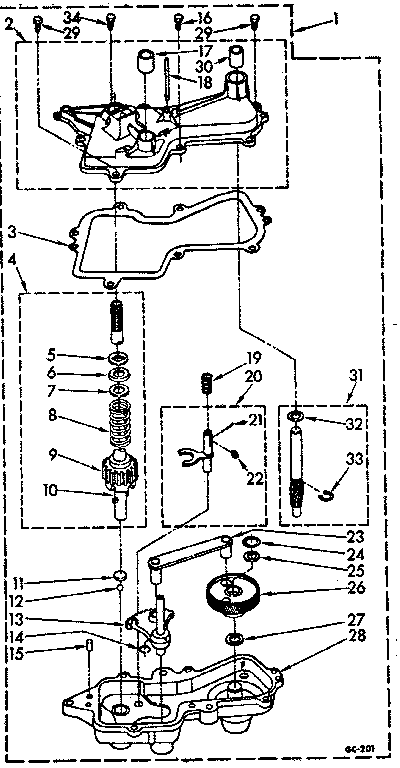 Kenmore 11082370200 gearcase parts diagram