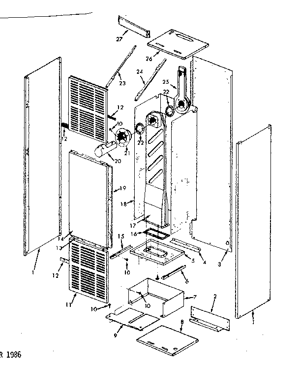 Kenmore 867730311 furnace body diagram