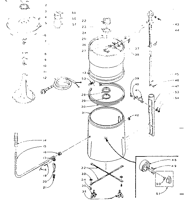 Kenmore 1105802600 machine sub-assembly diagram