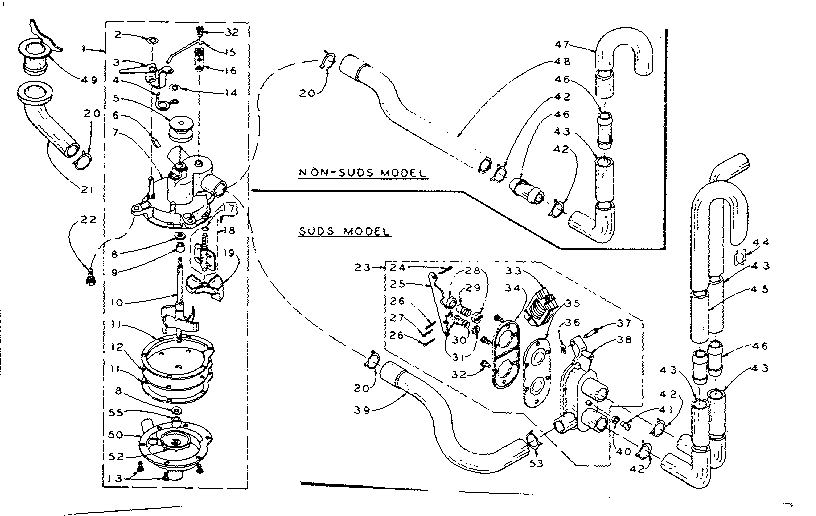 Kenmore 1105805302 water system diagram