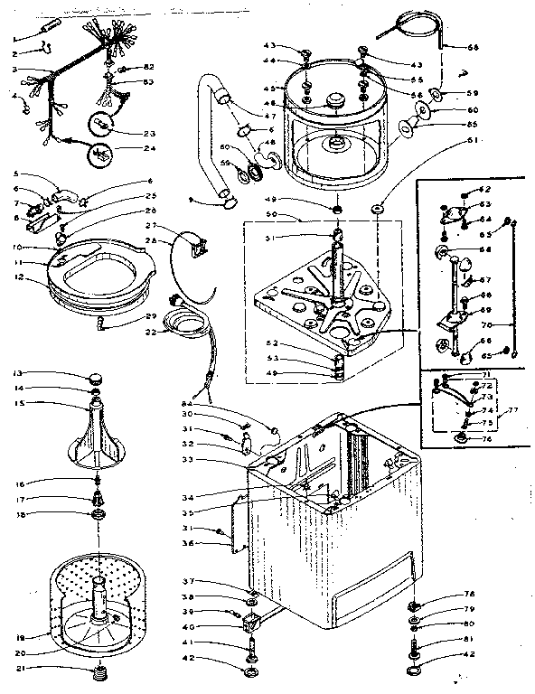 Kenmore 1105804551 machine sub-assembly diagram