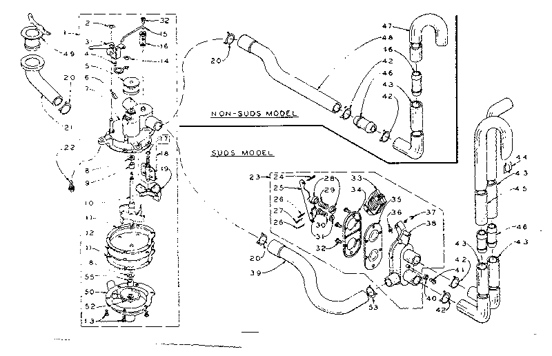 Kenmore 1105804551 water system diagram