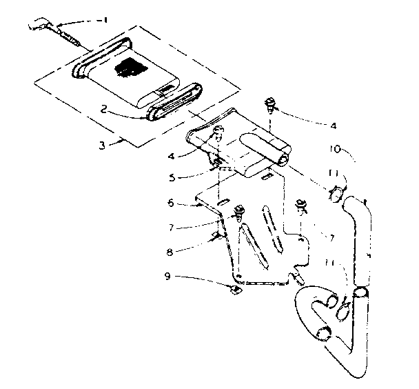 Kenmore 1105805700 filter assembly diagram
