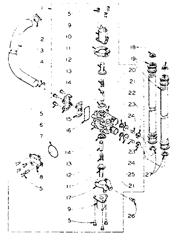 Kenmore 1105805752 mixing valve assembly-dole diagram