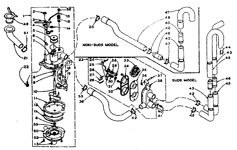 Kenmore 1105805802 water system diagram