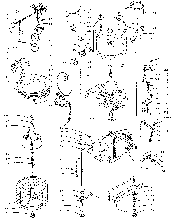 Kenmore 1105804803 machine sub-assembly diagram
