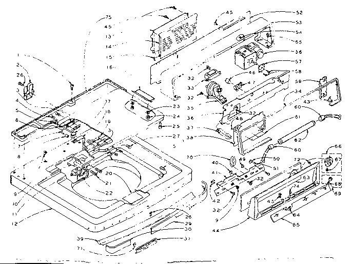 Kenmore 1105804803 macine top assembly diagram