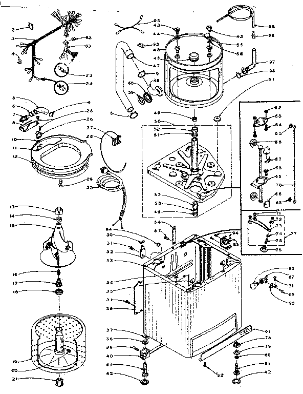 Kenmore 1105804854 machine sub-assembly diagram