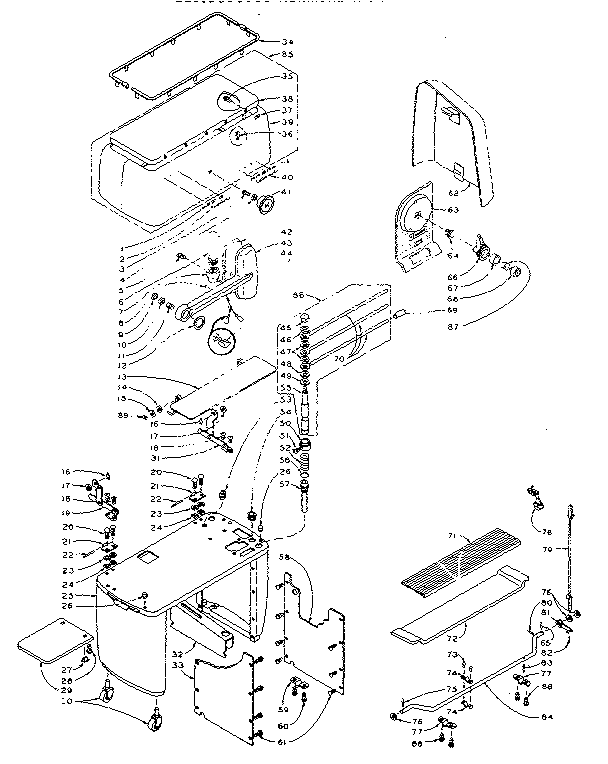 Kenmore 1105806900 machine sub-assembly diagram