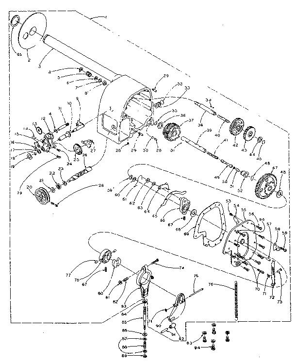 Kenmore 1105806900 gear case assembly diagram