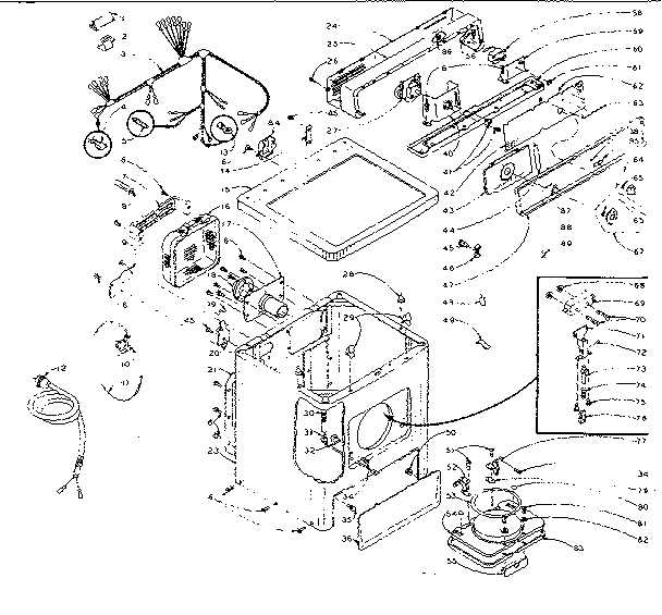 Kenmore 1105807500 machine sub-assembly diagram