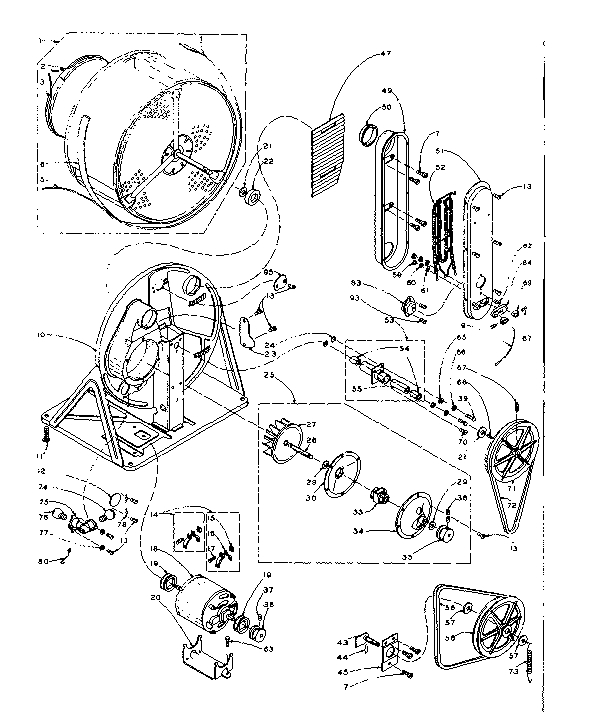 Kenmore 1105808700 base and bulkhead assembly diagram