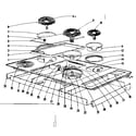 Kenmore 10141652 cook top section diagram