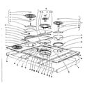 Kenmore 10143910 cook top section diagram