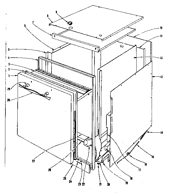 Kenmore 10144020 body assembly section diagram