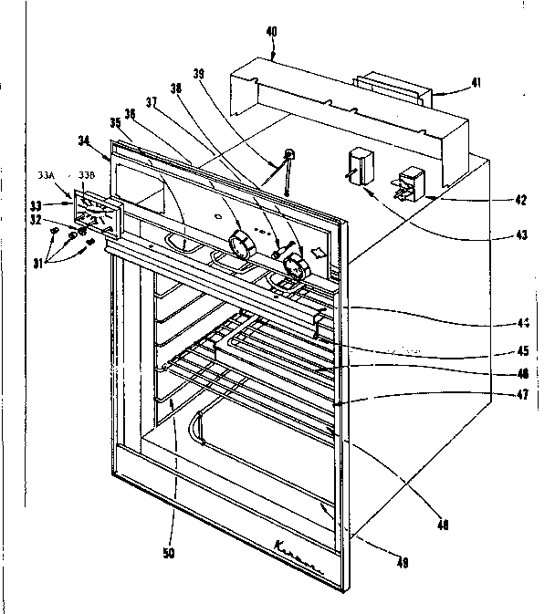 Kenmore 10144310 oven assembly section diagram