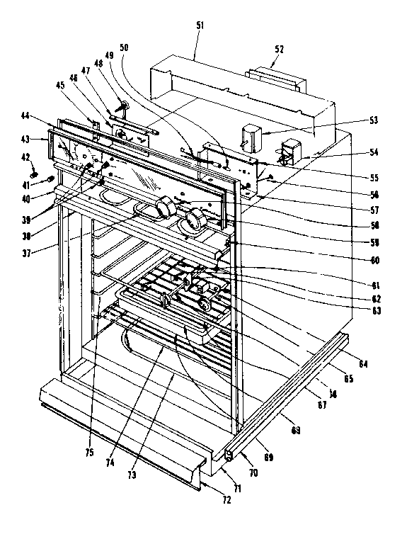 Kenmore 10144510 oven assembly section diagram