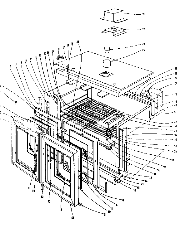 Kenmore 10145420 oven assembly section diagram