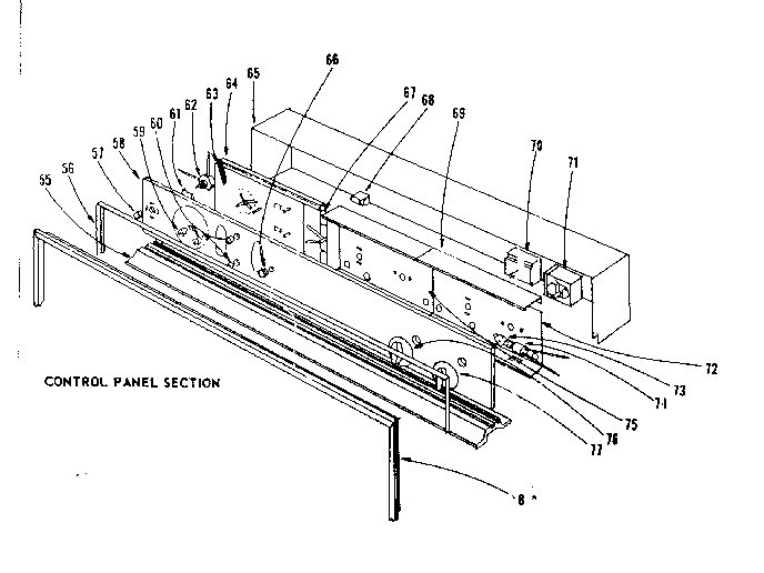 Kenmore 10145420 control panel section diagram