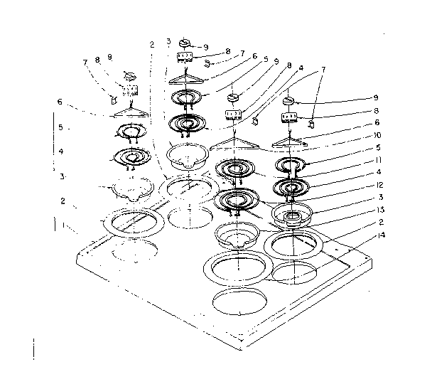 Kenmore 101912580 main top section diagram