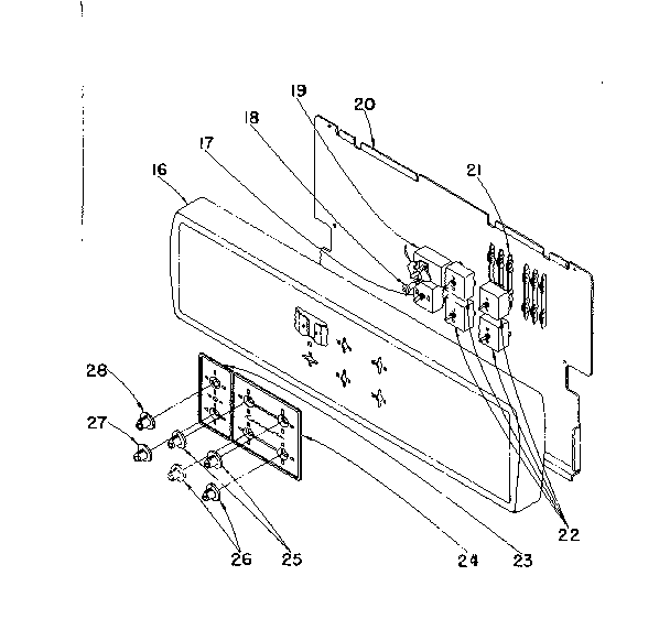 Kenmore 101912580 control panel diagram