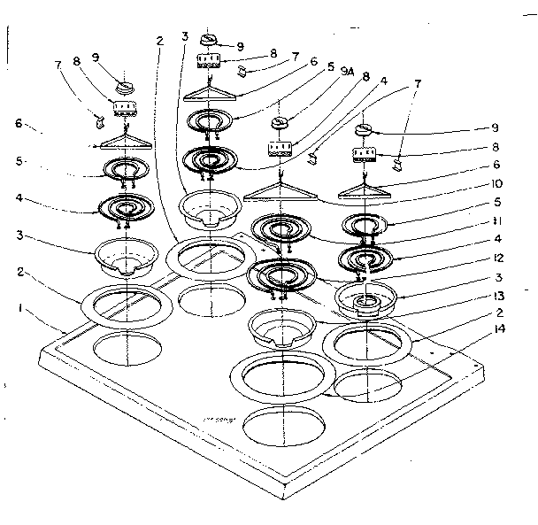 Kenmore 101916580 main top section diagram