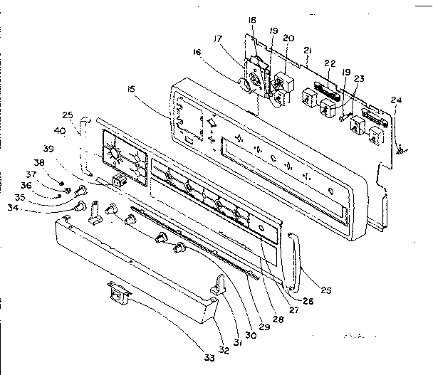 Kenmore 101916580 control panel diagram