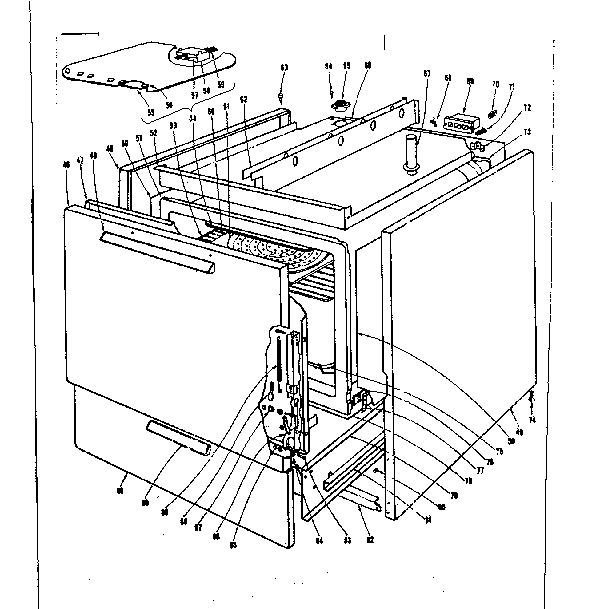 Kenmore 101916600 body section diagram