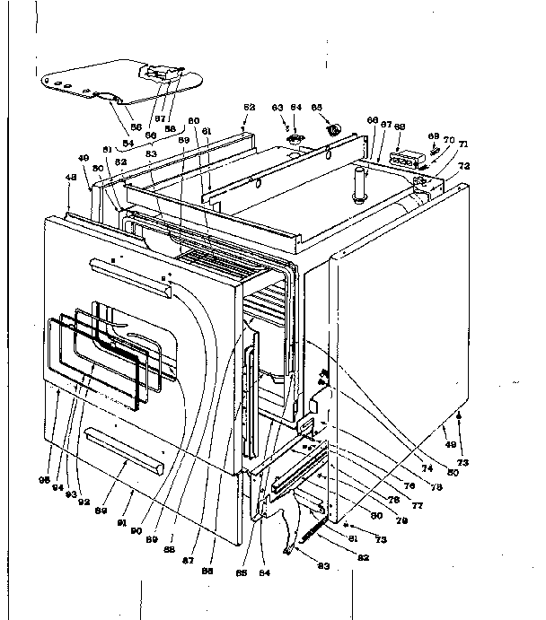 Kenmore 101918590 body section diagram