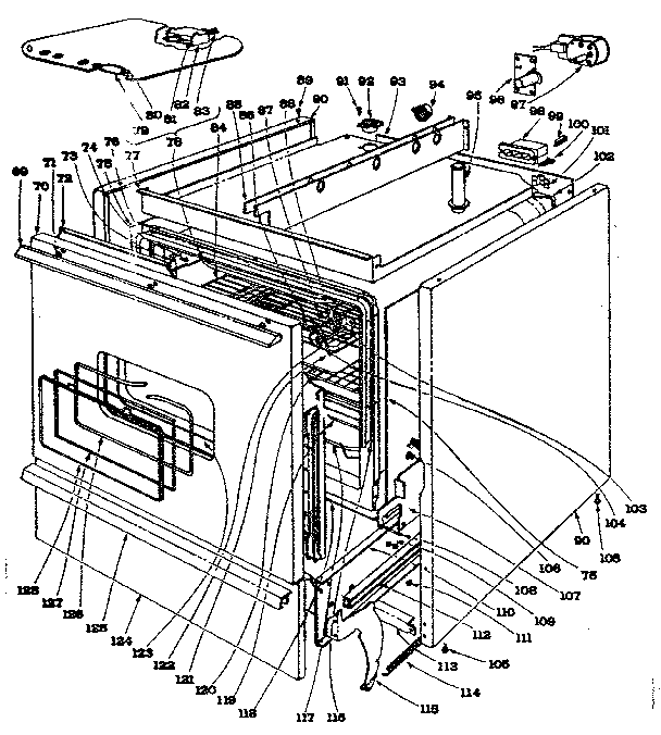 Kenmore 101921593 body section diagram