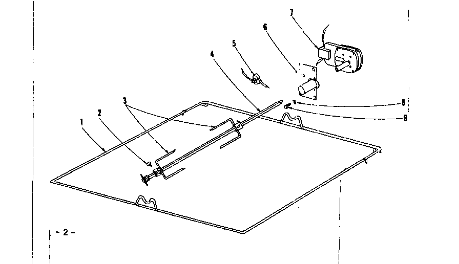 Kenmore 101930610 accessory - rotisserie diagram