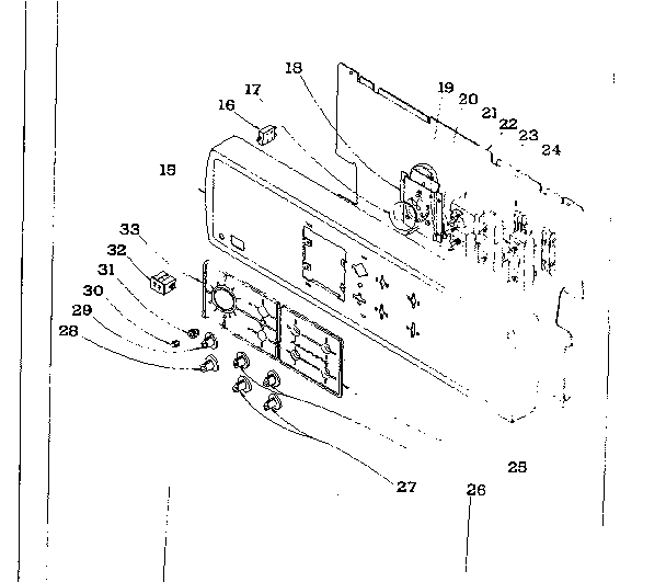 Kenmore 101931580 control panel diagram