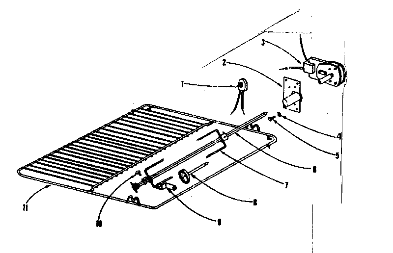 Kenmore 101932620 accessory - rotisserie diagram