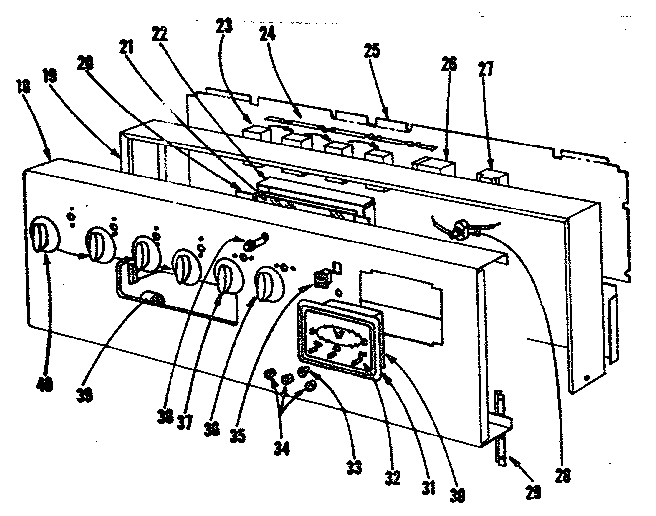 Kenmore 101932620 backguard section diagram
