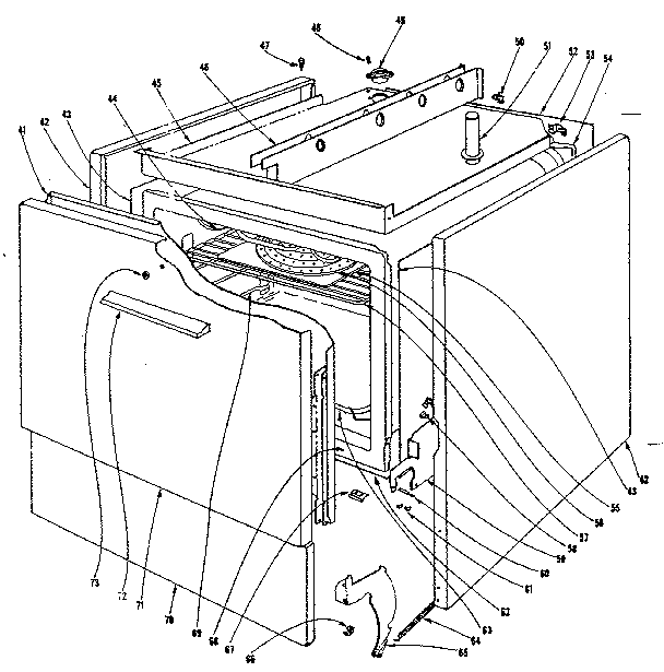 Kenmore 101932620 body section diagram