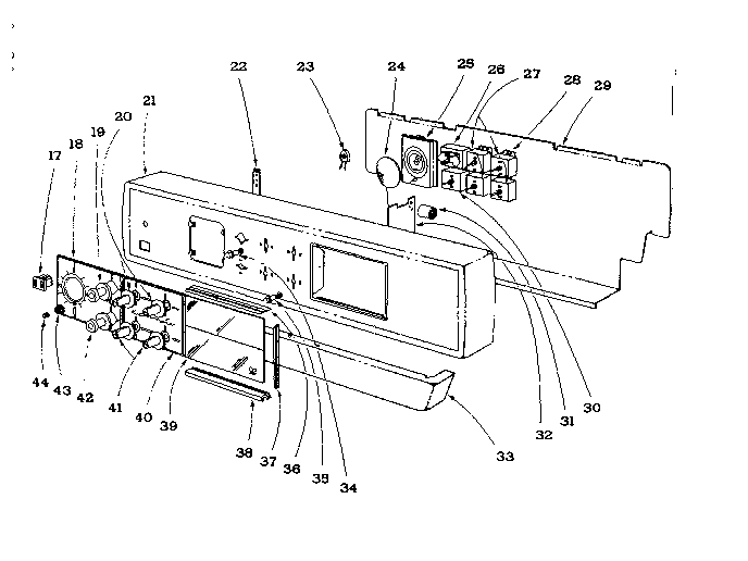 Kenmore 101933590 backguard section diagram