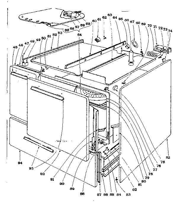 Kenmore 101933590 body section diagram